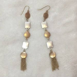 NWOT gold/silver mixed metal earrings